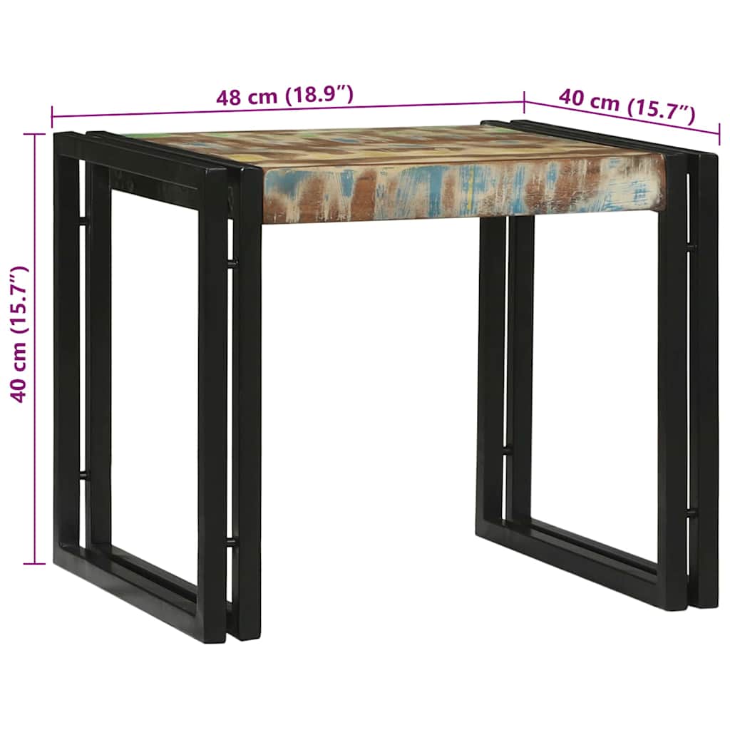Table basse 2 pcs Multicolore bois de récupération massif - XIOS