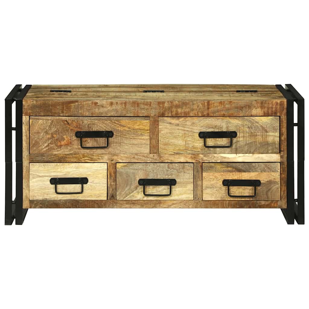 Table basse Marron 90 x 50 x 38 cm Bois de manguier brut massif - XIOS