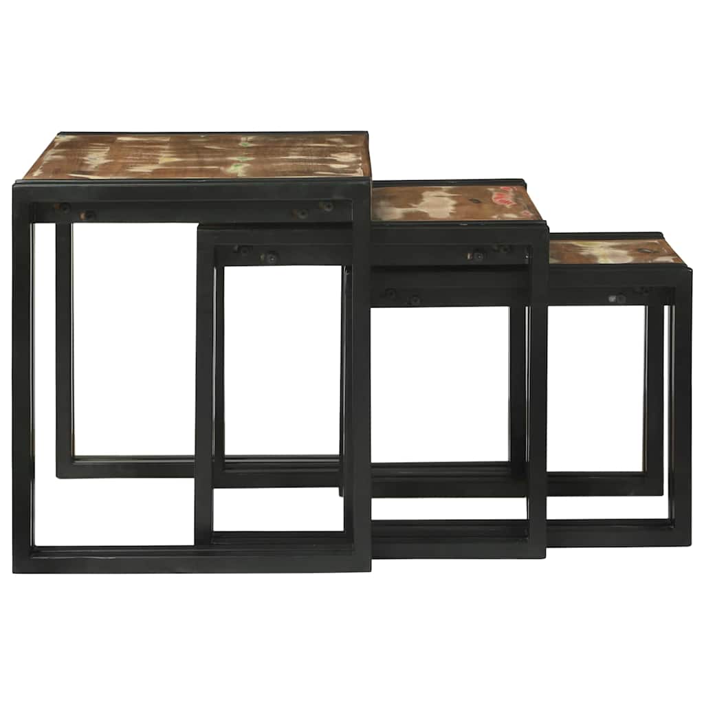 Tables gigognes 3 pcs Bois massif de récupération - XIOS