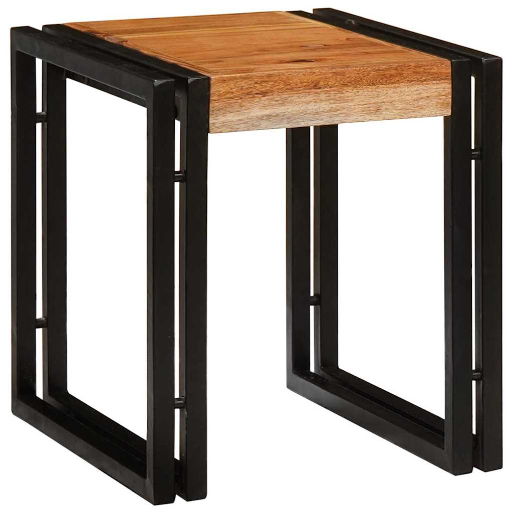 Tables d'appoint 3 pcs Marron et noir Bois d'acacia massif - XIOS