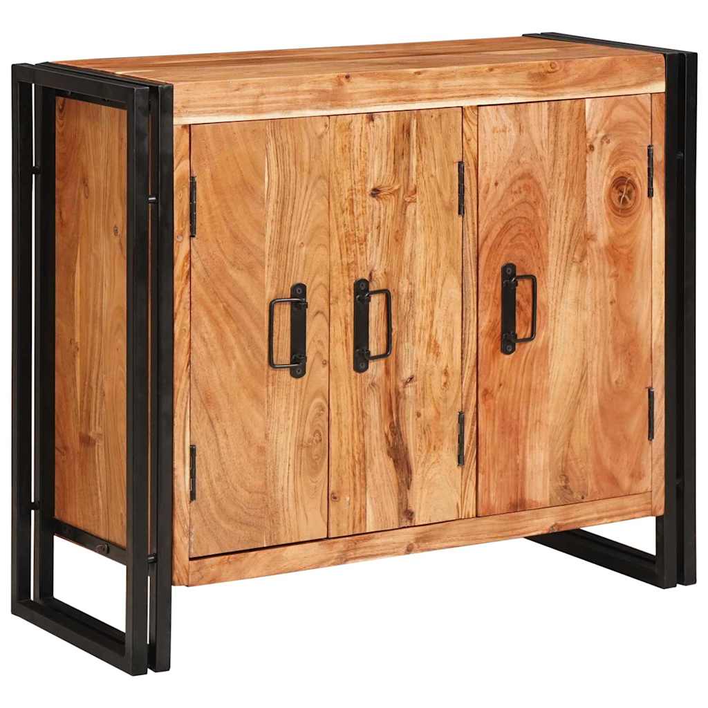 Buffet avec portes Marron Bois d'acacia massif et métal - XIOS
