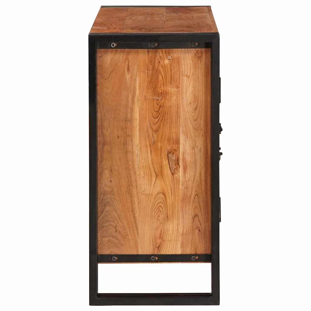 Buffet avec portes Marron Bois d'acacia massif et métal - XIOS
