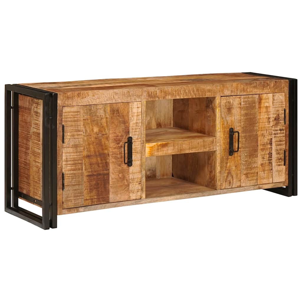Meuble TV Marron 120 x 30 x 50 cm Bois de mangue massif brut XIOS