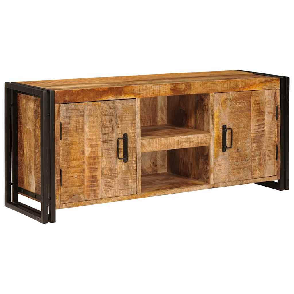 Meuble TV Marron 120 x 30 x 50 cm Bois de mangue massif brut XIOS