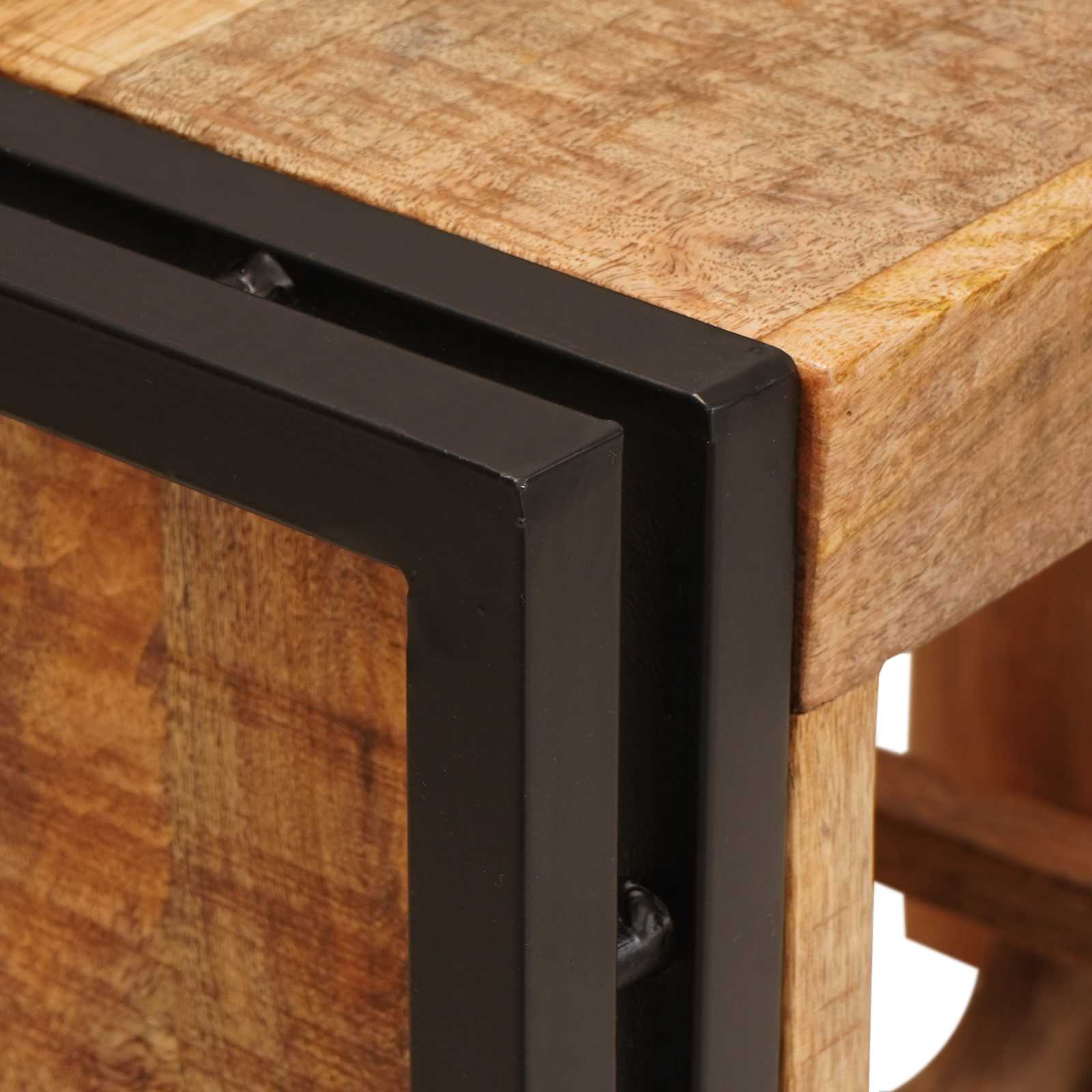 Étagère à vin Marron 60 x 45 x 33 cm Bois de mangue brut solide - XIOS