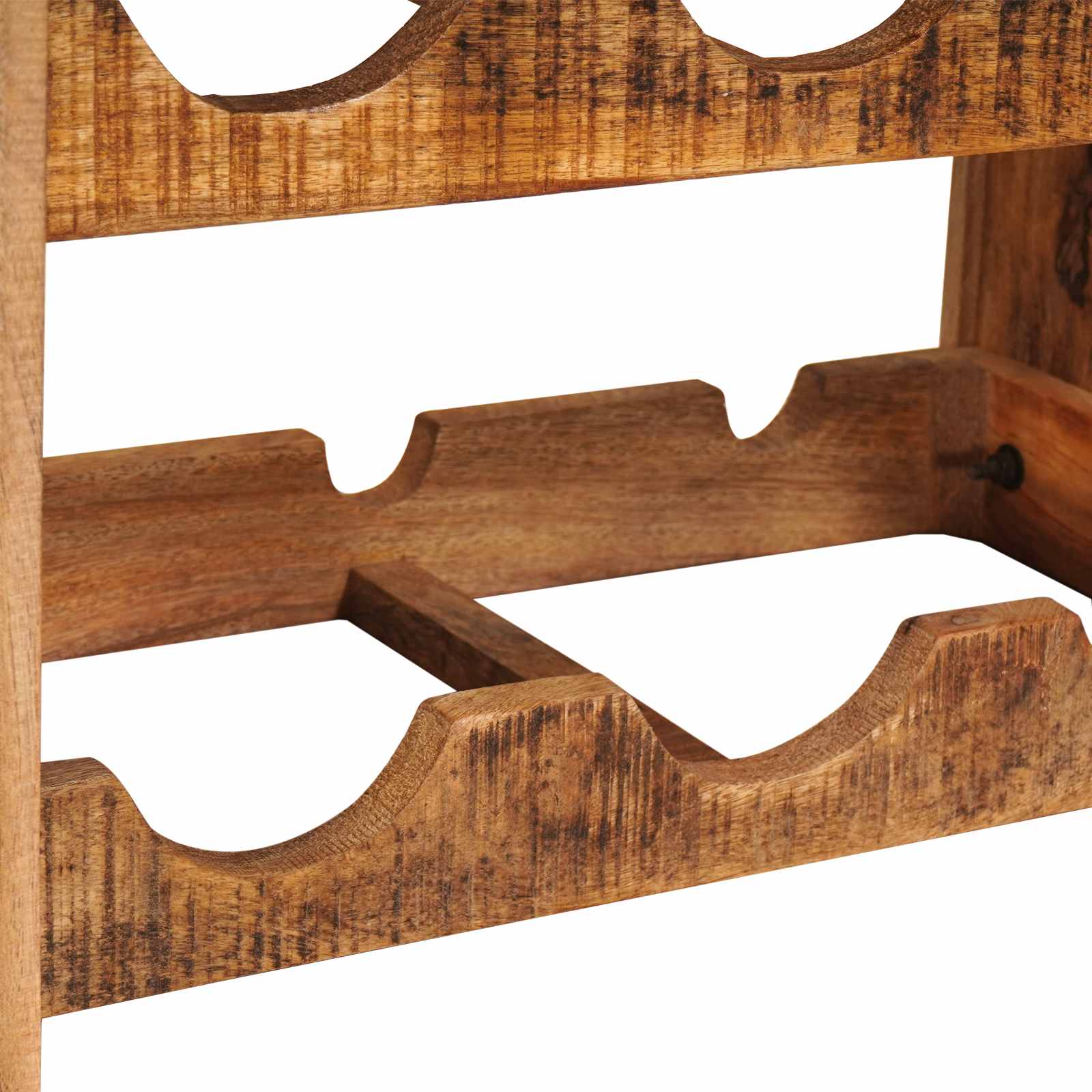 Étagère à vin Marron 60 x 45 x 33 cm Bois de mangue brut solide - XIOS