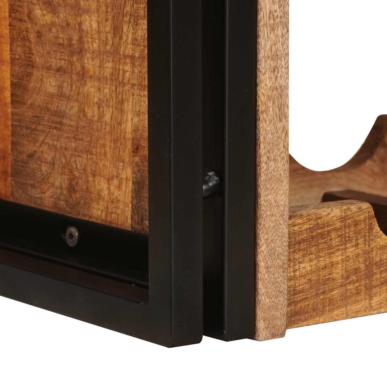 Étagère à vin Marron 60 x 45 x 33 cm Bois de mangue brut solide - XIOS