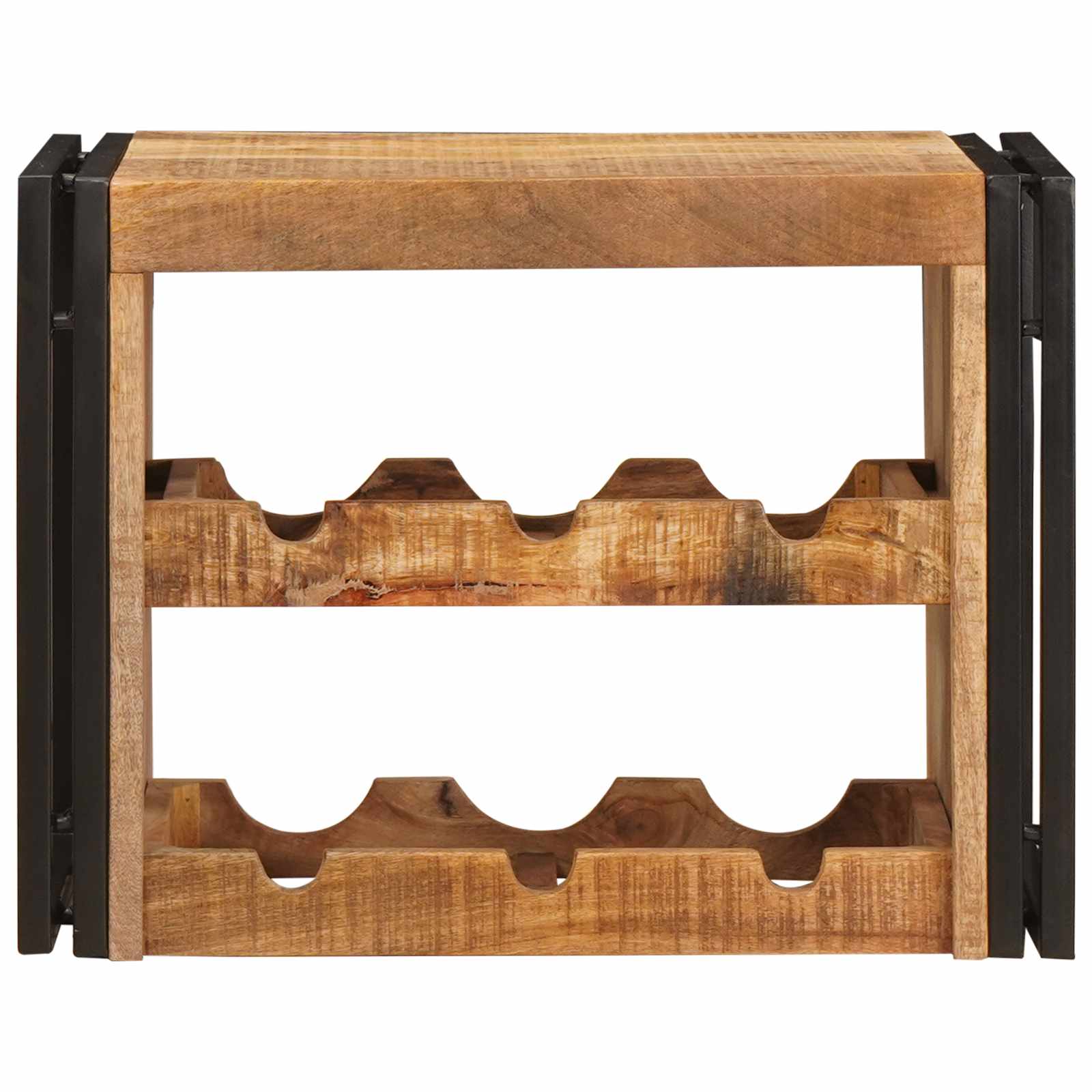 Étagère à vin Marron 60 x 45 x 33 cm Bois de mangue brut solide - XIOS