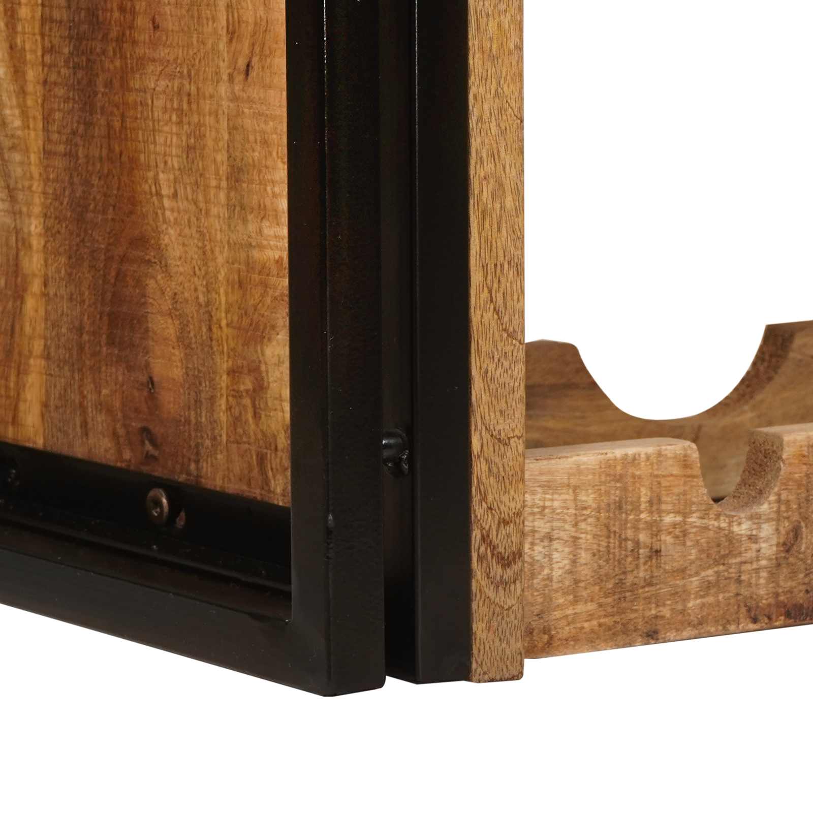 Étagère à vin Marron 80 x 45 x 33 cm Bois de mangue brut solide - XIOS