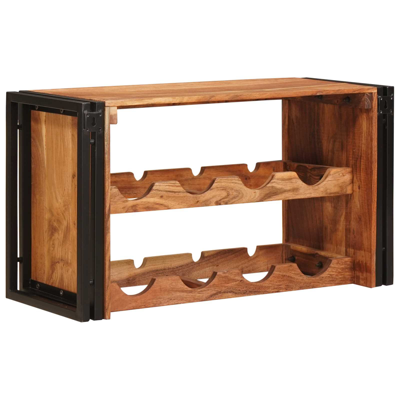 Étagère à vin Marron 80 x 45 x 33 cm Bois d'Acacia Massif - XIOS