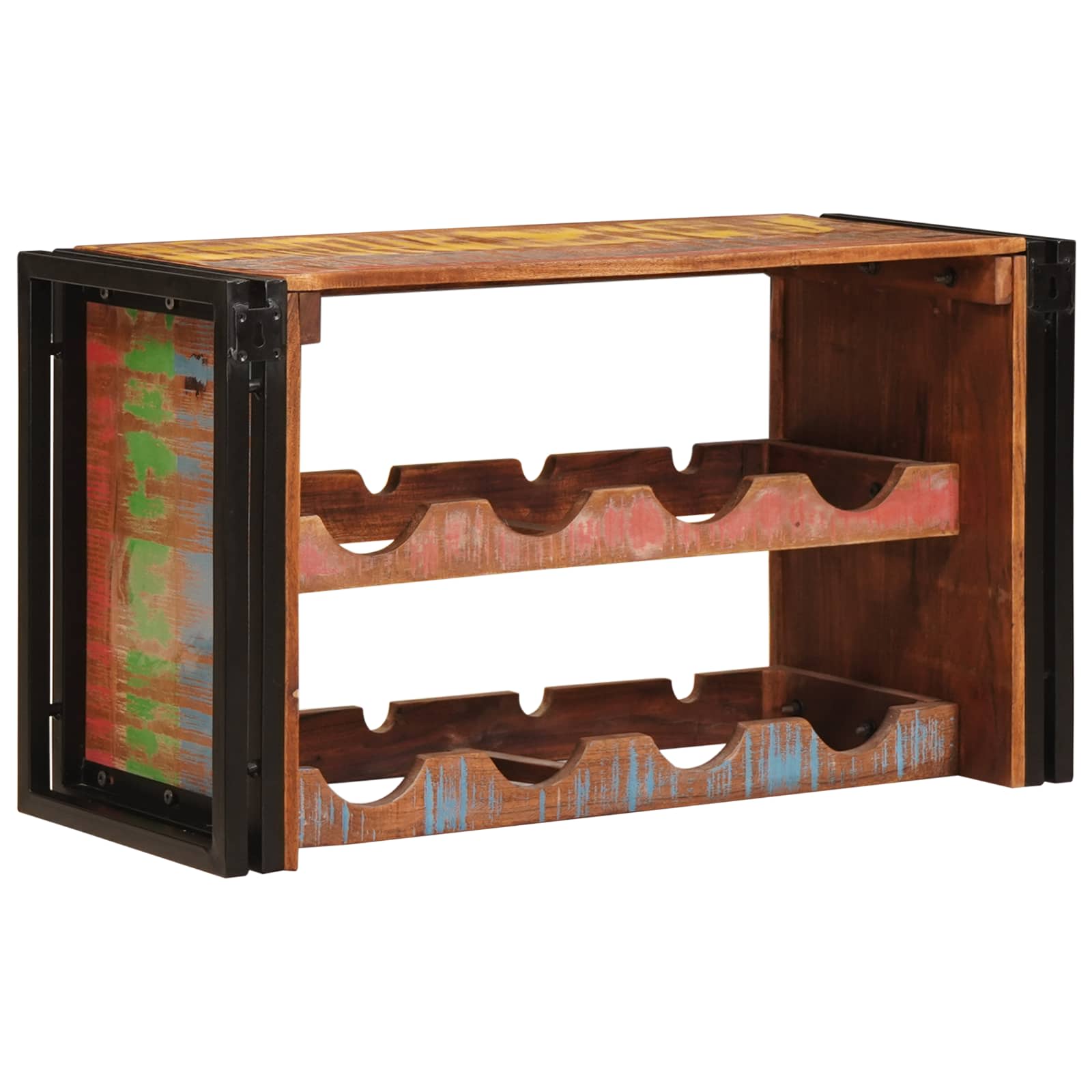 Étagère à vin Marron 80 x 45 x 33 cm Bois récupéré massif - XIOS