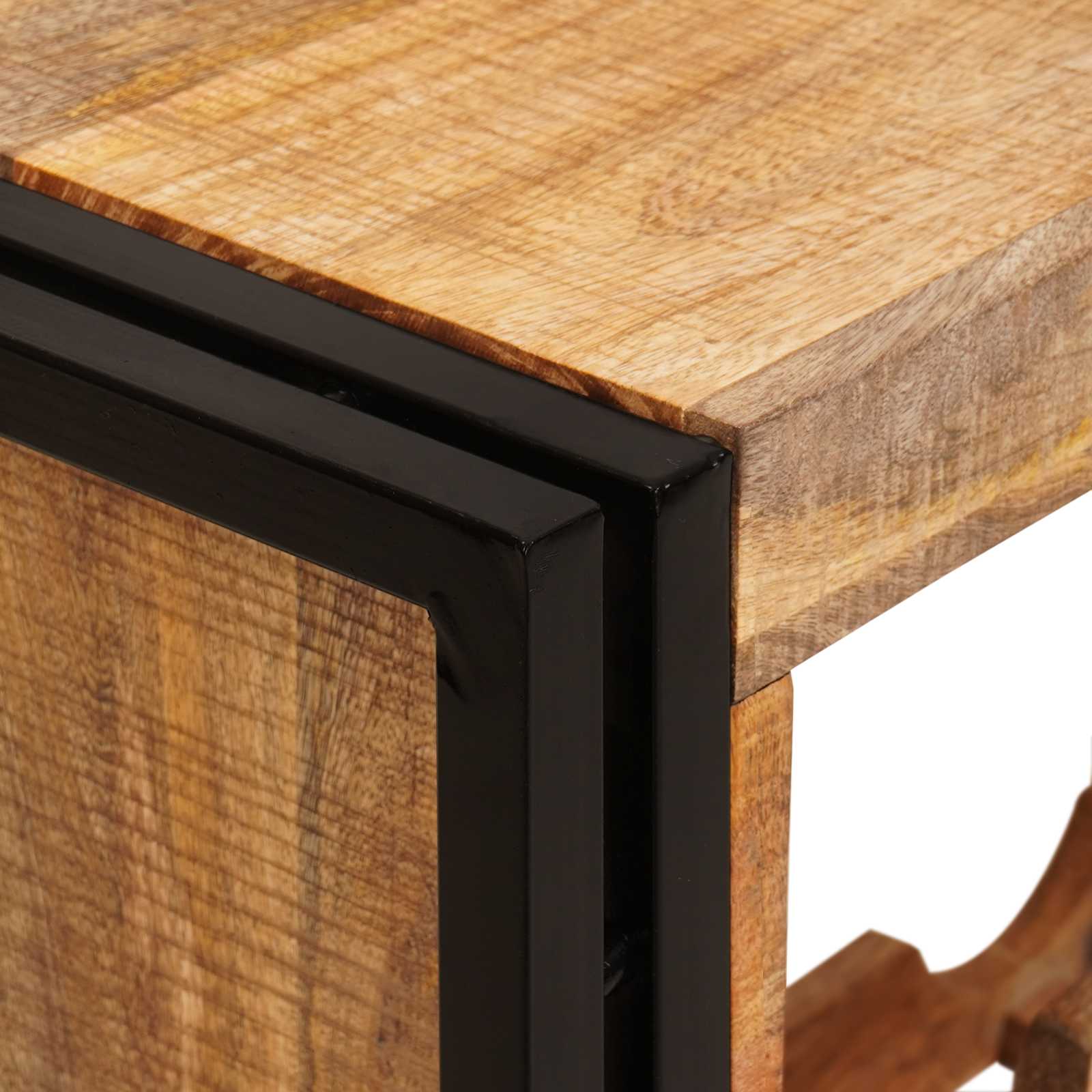 Étagère à vin 100 x 45 x 33 cm Bois de mangue brut solide - XIOS