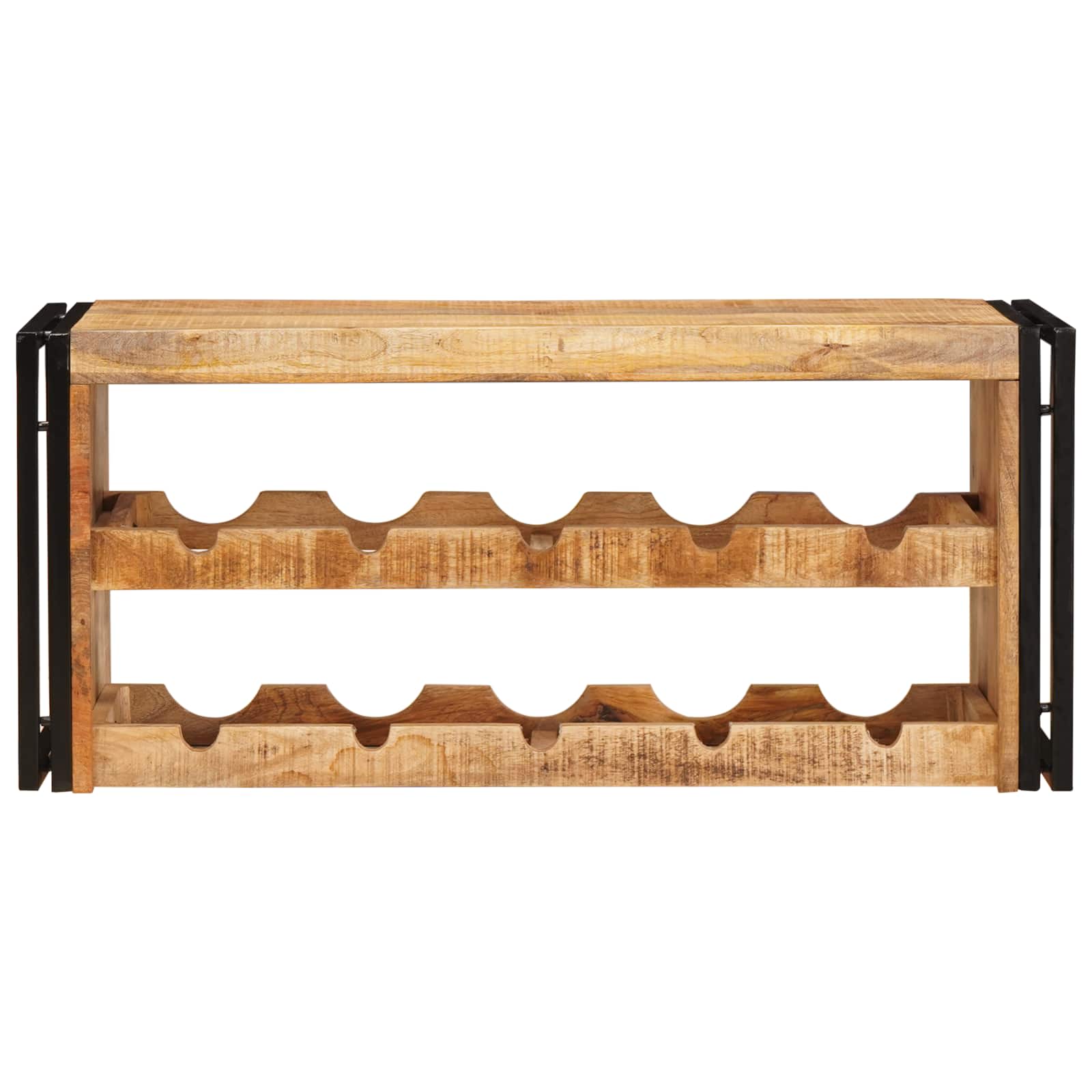 Étagère à vin 100 x 45 x 33 cm Bois de mangue brut solide - XIOS