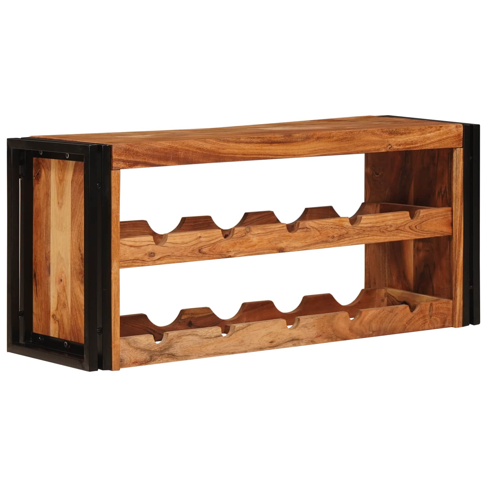 Étagère à vin Marron 100 x 45 x 33 cm Bois d'Acacia Massif - XIOS