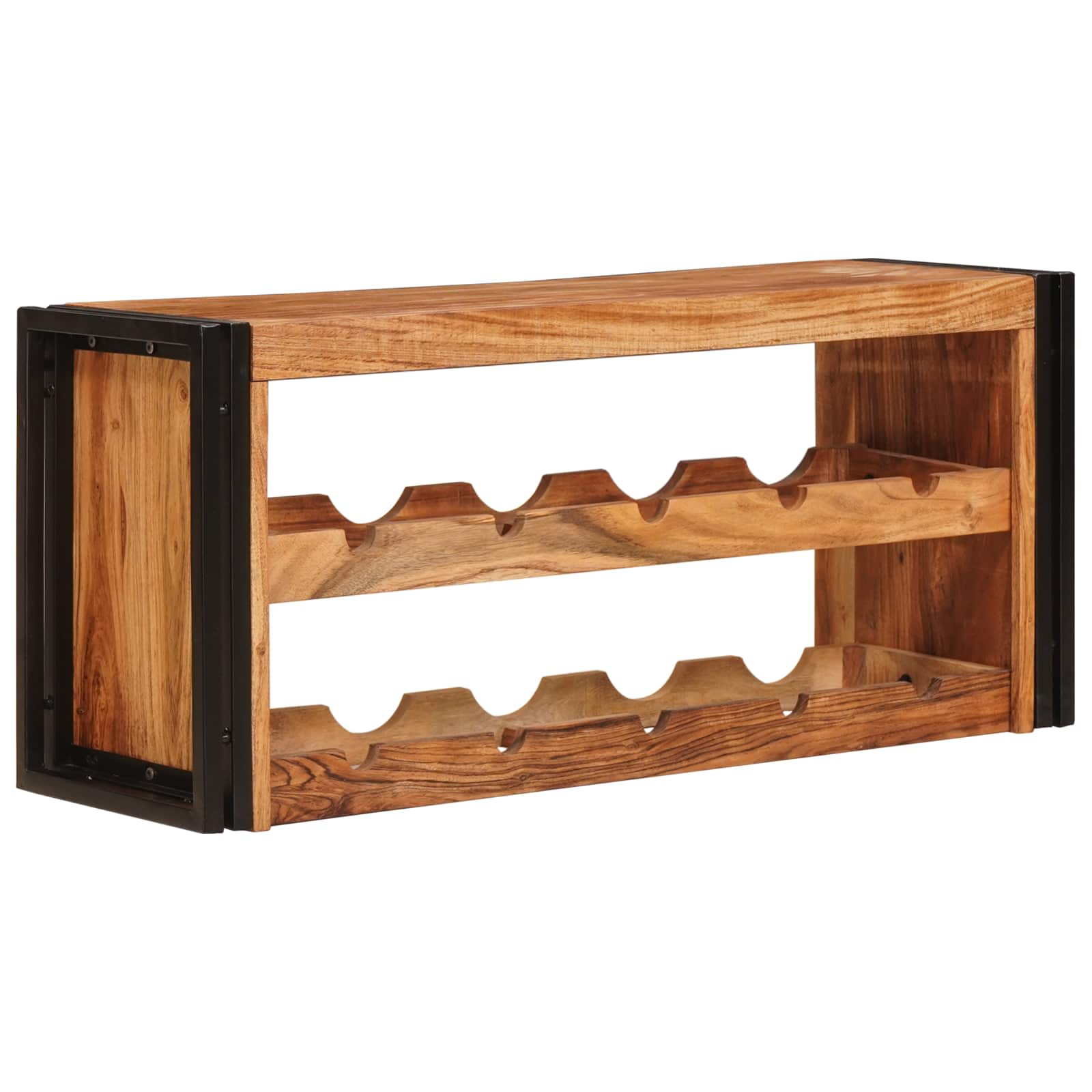 Étagère à vin Marron 100 x 45 x 33 cm Bois d'Acacia Massif - XIOS
