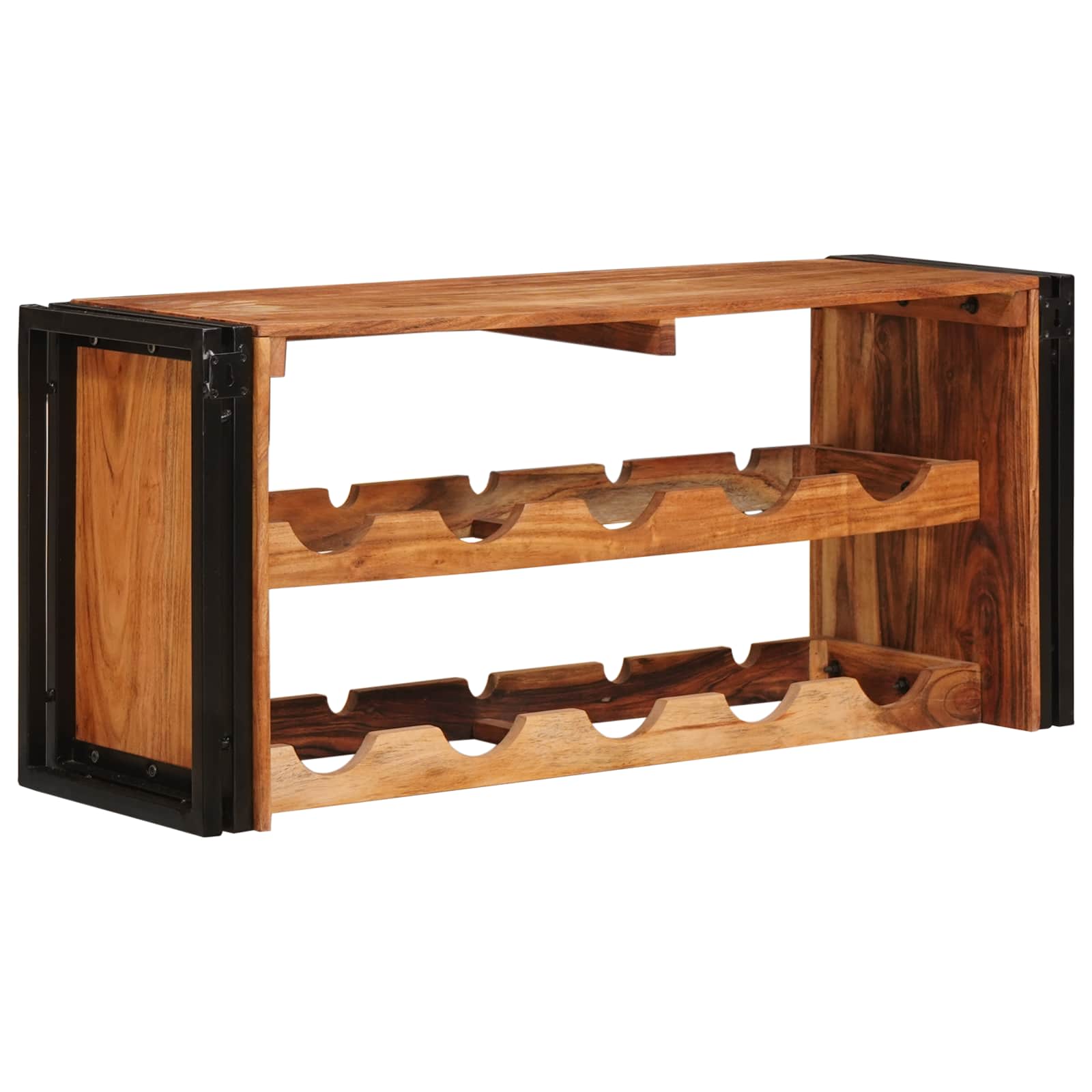 Étagère à vin Marron 100 x 45 x 33 cm Bois d'Acacia Massif - XIOS