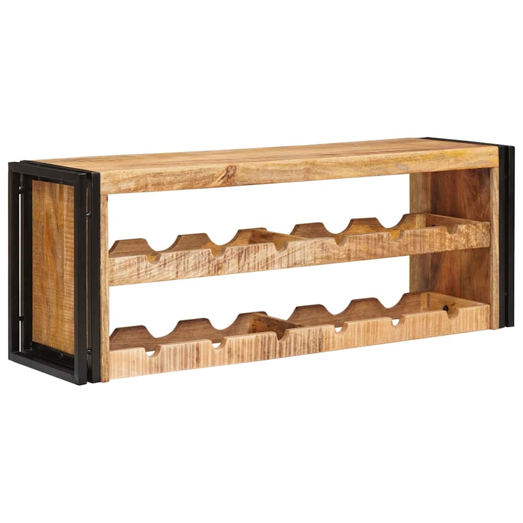 Étagère à vin 100 x 45 x 33 cm Bois de mangue brut solide - XIOS