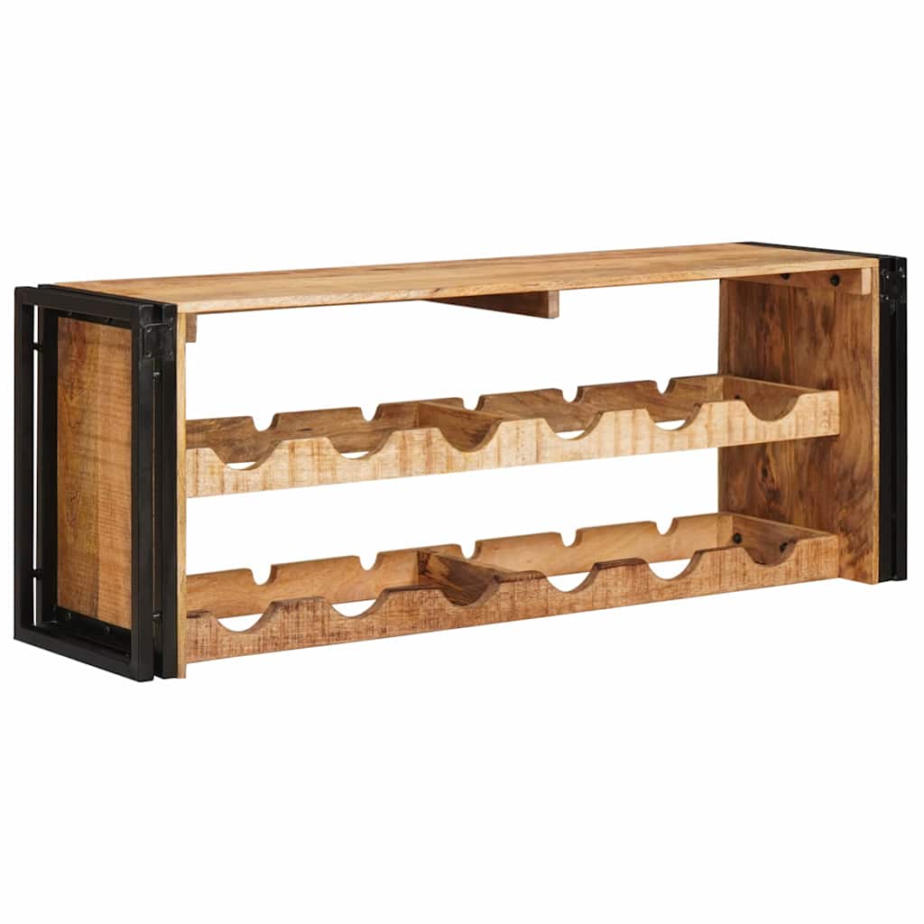 Étagère à vin 100 x 45 x 33 cm Bois de mangue brut solide - XIOS