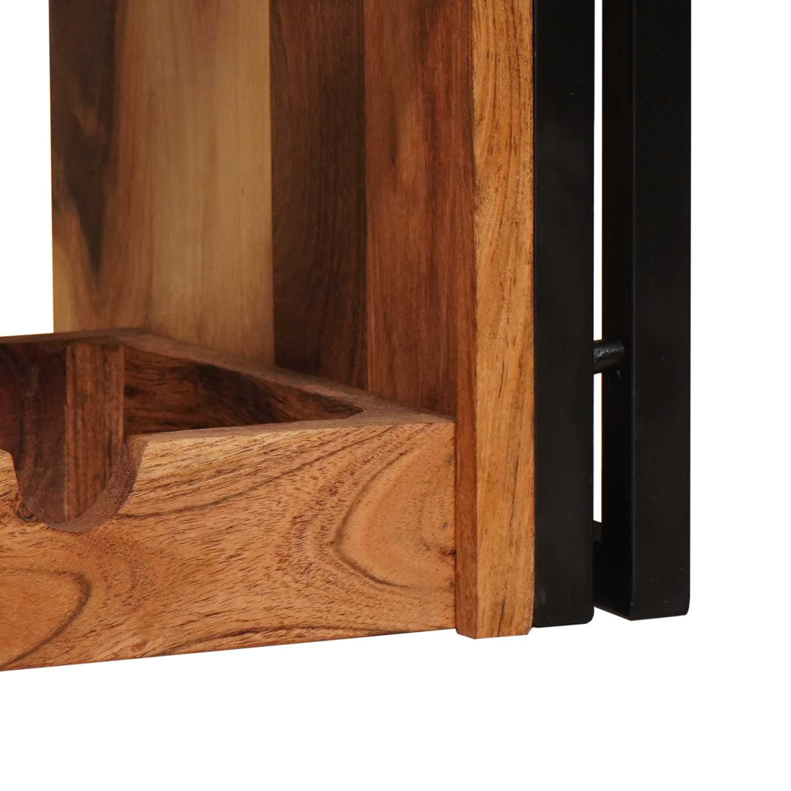 Étagère à vin Marron 120 x 45 x 33 cm Bois d'Acacia Massif - XIOS