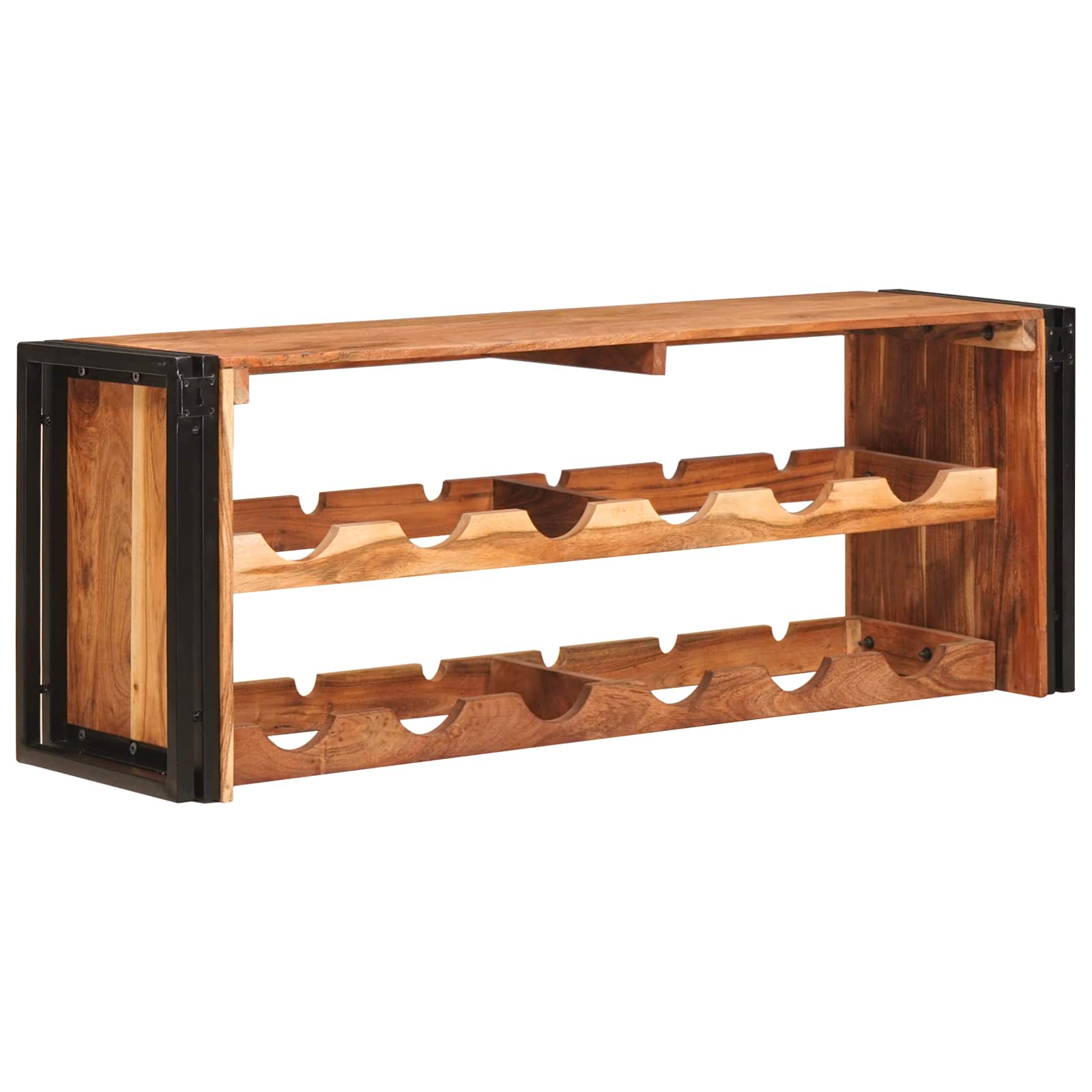 Étagère à vin Marron 120 x 45 x 33 cm Bois d'Acacia Massif - XIOS