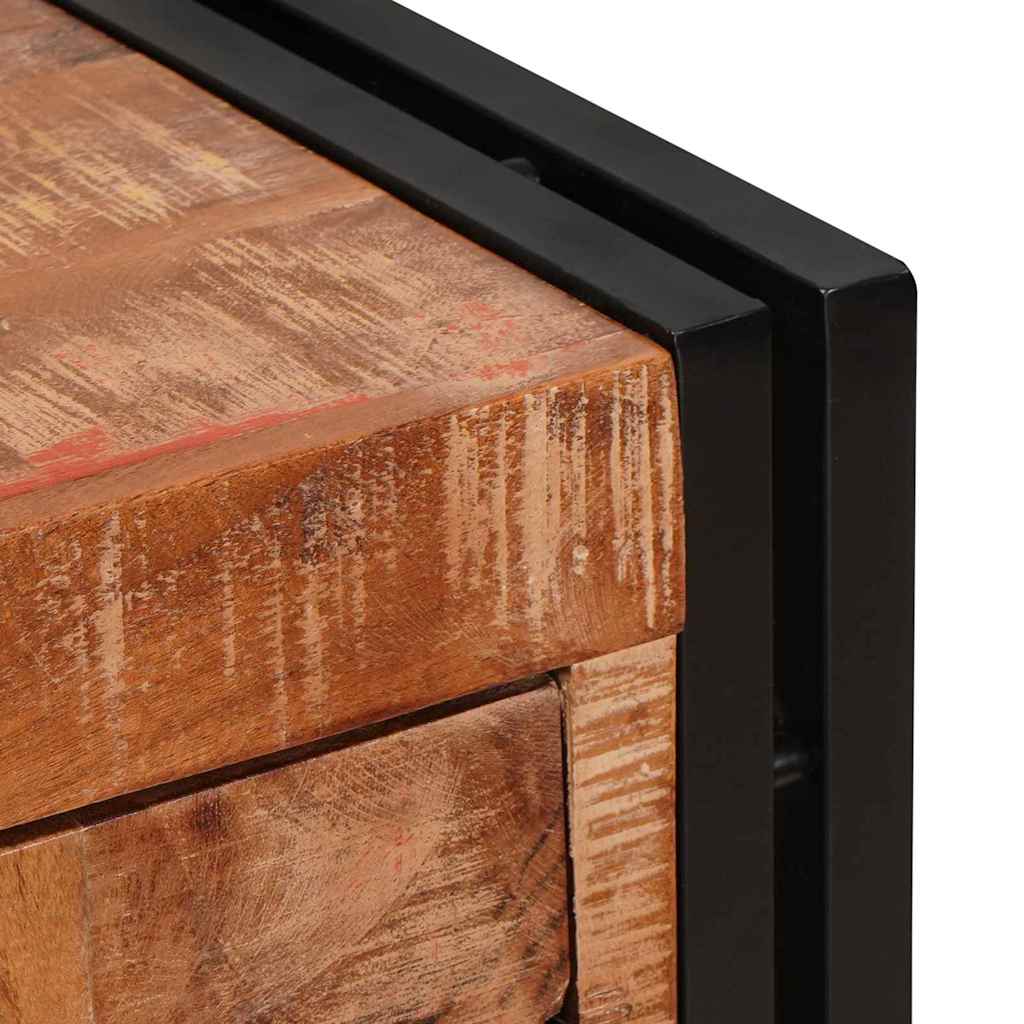 Highboard avec portes Marron Bois Recyclé Massif et Métal