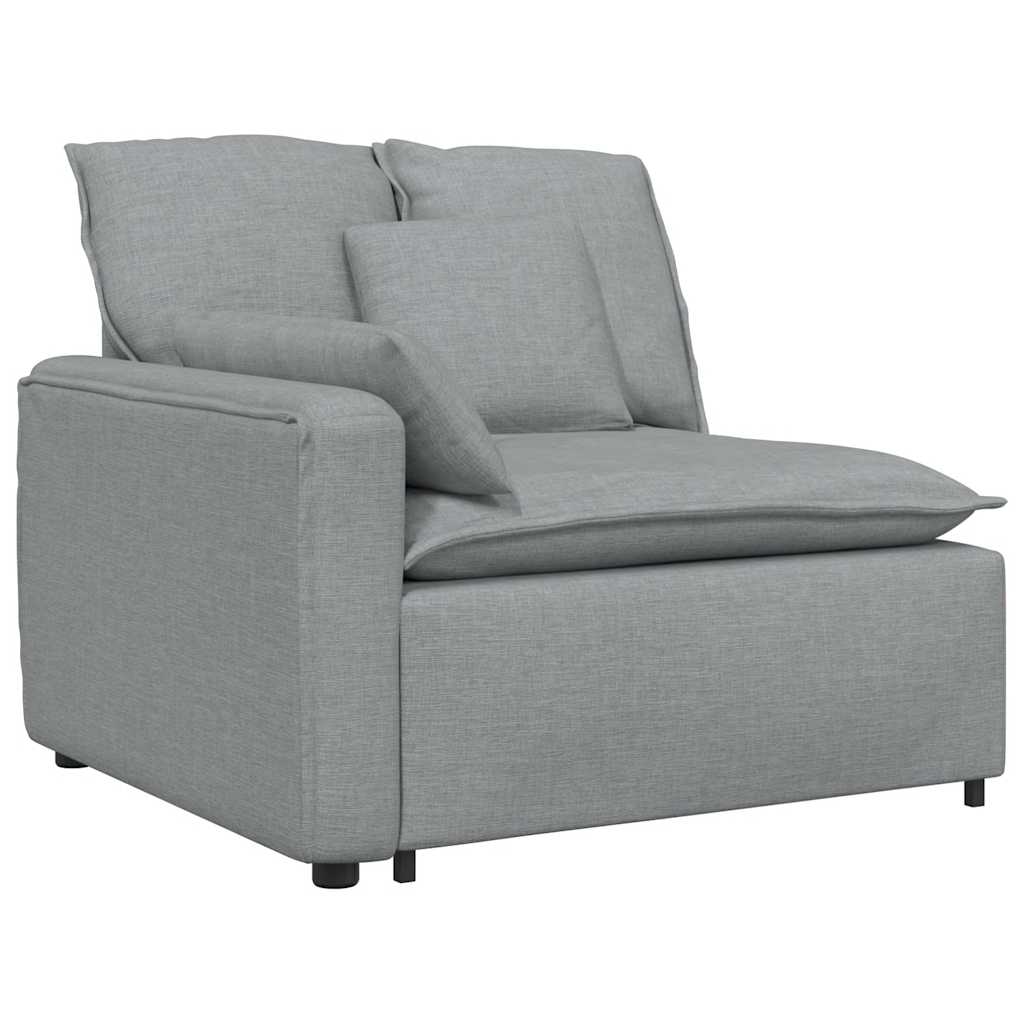 Canapé modulable avec repose-pieds et coussins gris clair - XIOS