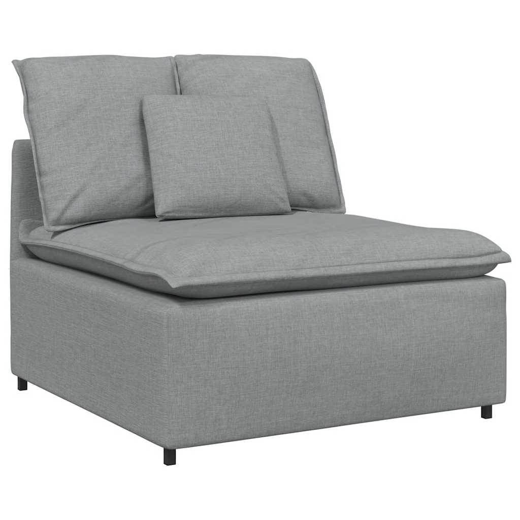 Canapé modulable avec repose-pieds et coussins gris clair - XIOS