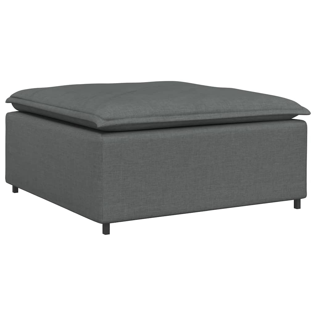Canapé modulable avec repose-pieds et coussins gris foncé - XIOS