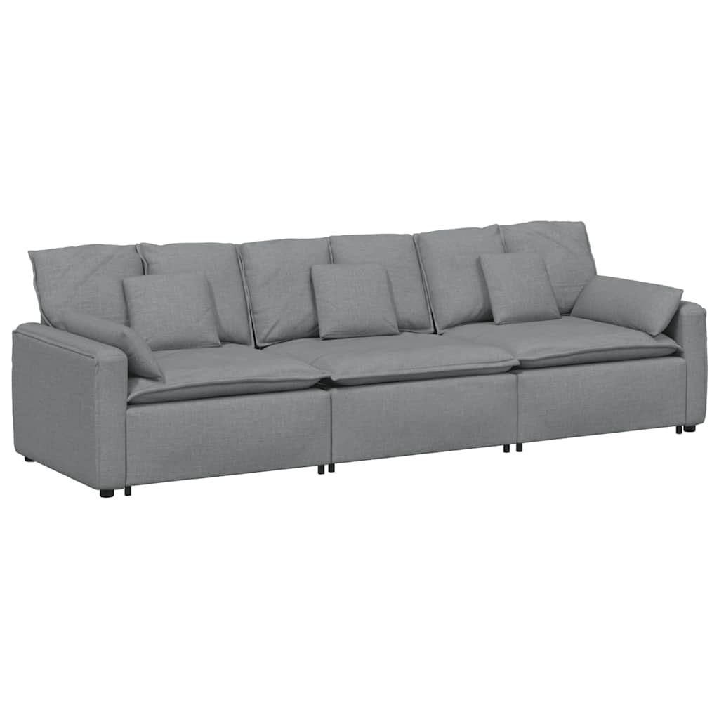 Canapé modulable avec coussins gris clair - XIOS