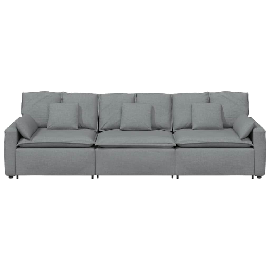 Canapé modulable avec coussins gris clair - XIOS