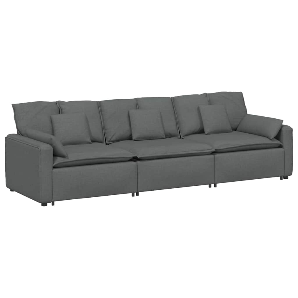 Canapé modulable avec coussins gris foncé - XIOS