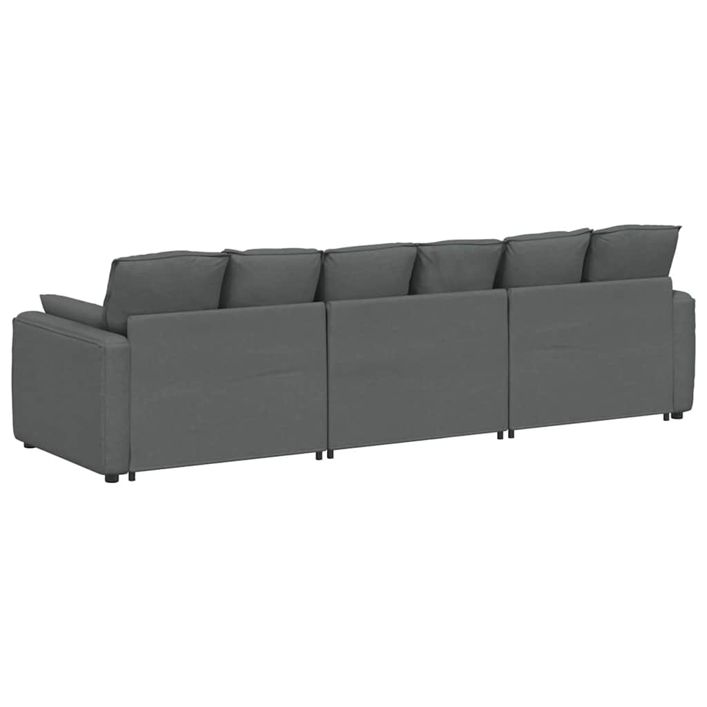 Canapé modulable avec coussins gris foncé - XIOS