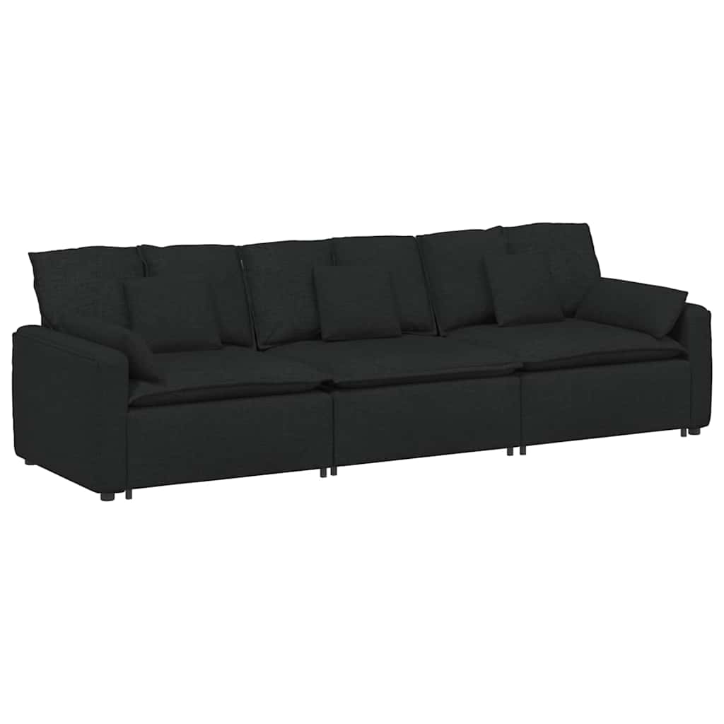 Canapé modulable avec coussins noirs - XIOS