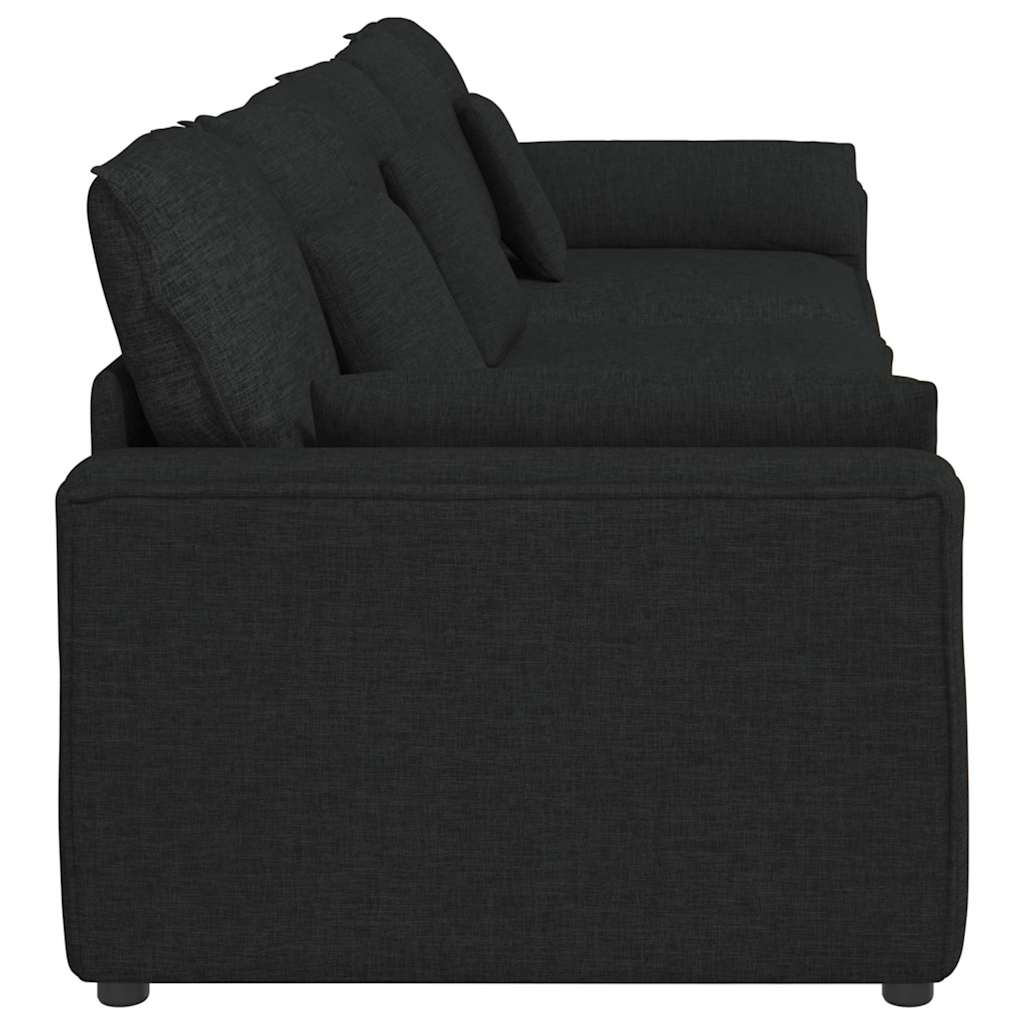 Canapé modulable avec coussins noirs - XIOS