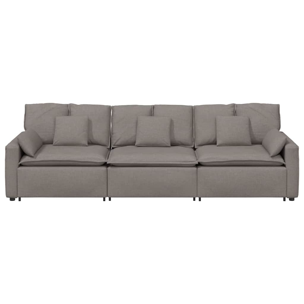 Canapé modulable avec coussins taupe - XIOS