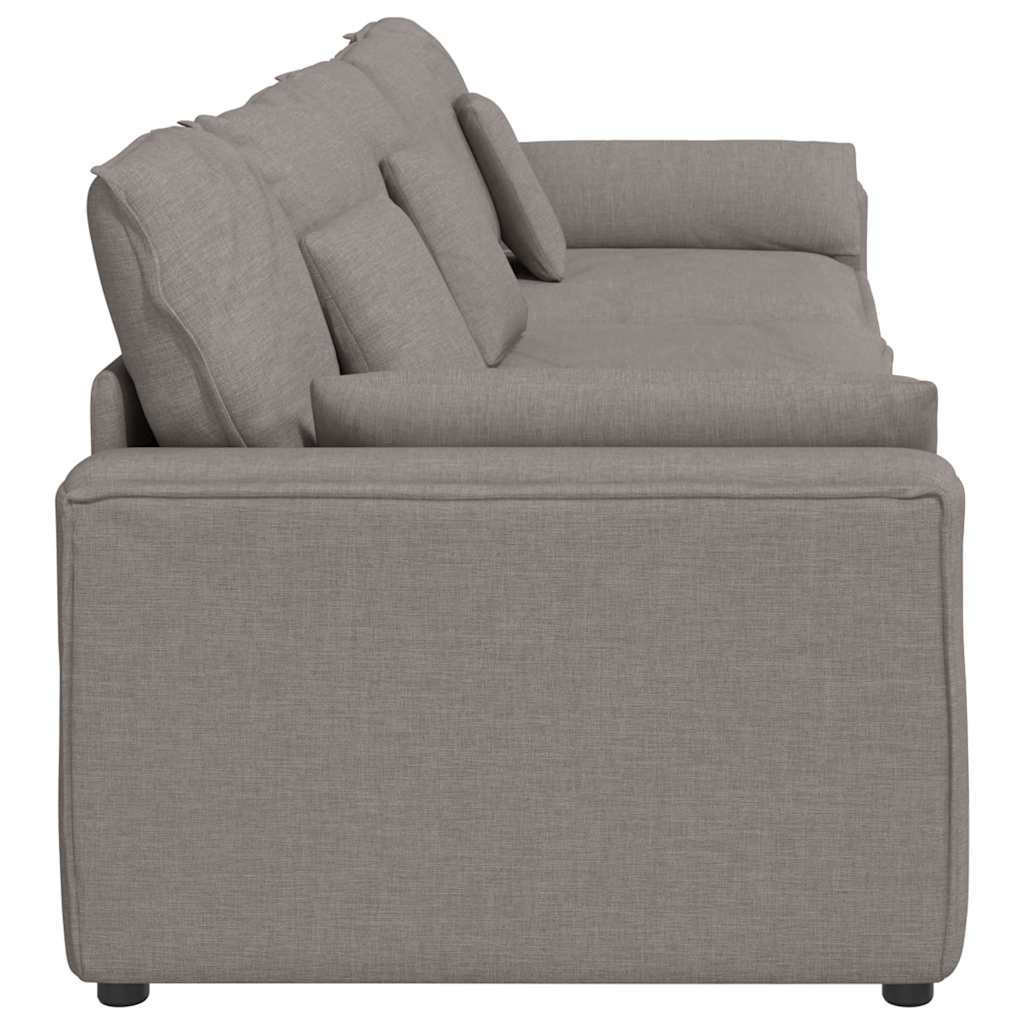 Canapé modulable avec coussins taupe - XIOS