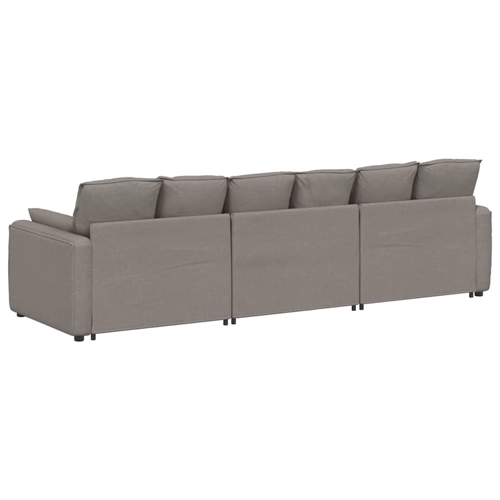Canapé modulable avec coussins taupe - XIOS