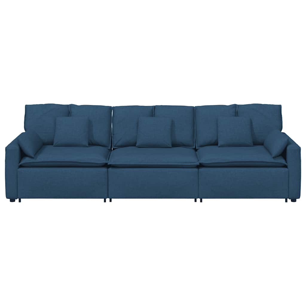 Canapé modulable avec coussins bleus - XIOS