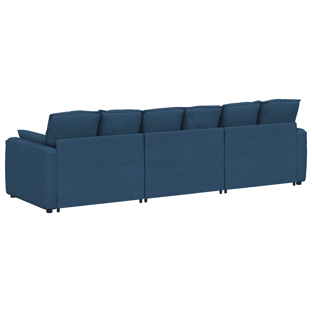 Canapé modulable avec coussins bleus - XIOS