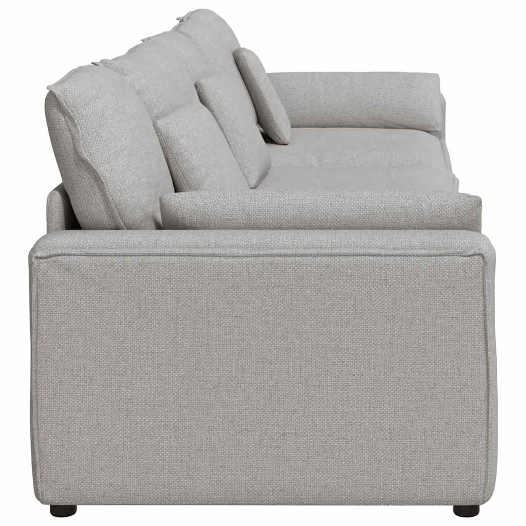 Canapé modulable avec coussins gris nuage - XIOS