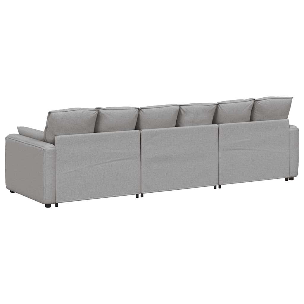 Canapé modulable avec coussins gris nuage - XIOS