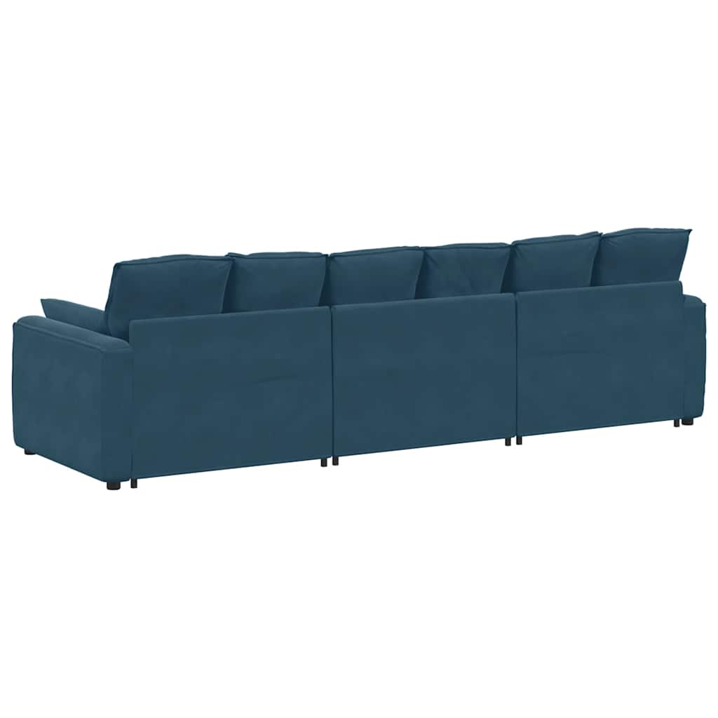 Canapé modulable avec coussins bleus - XIOS