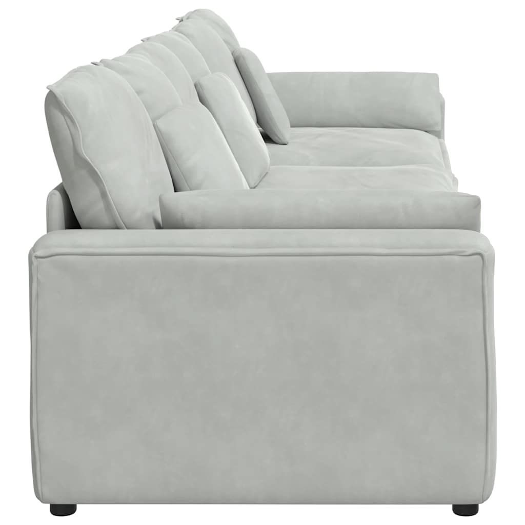 Canapé modulable avec coussins gris clair - XIOS