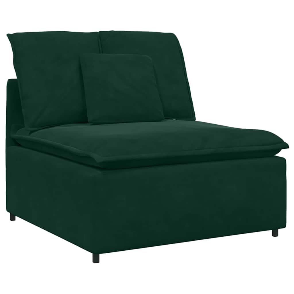 Canapé modulable avec coussins vert foncé - XIOS