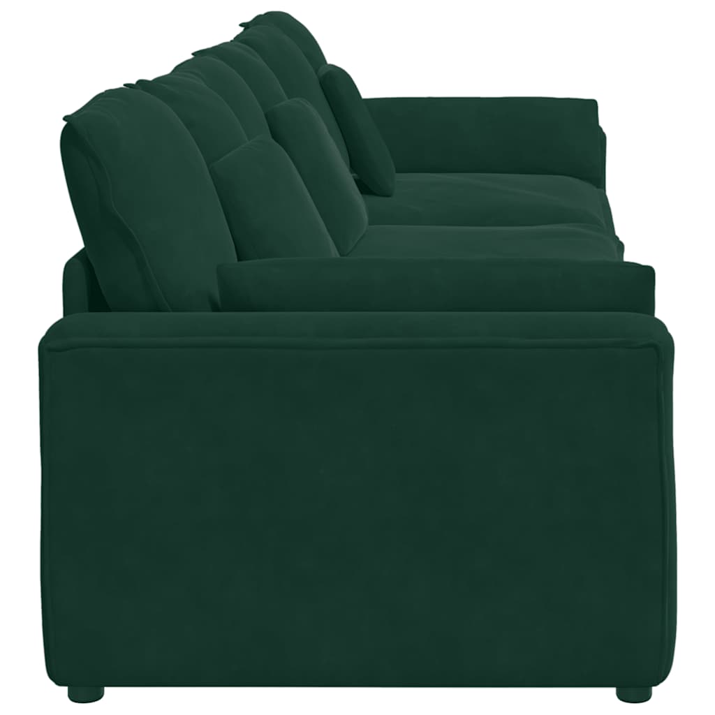 Canapé modulable avec coussins vert foncé - XIOS