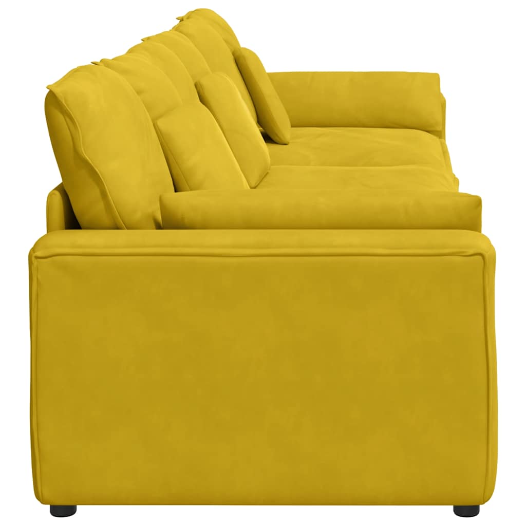Canapé modulable avec coussins jaunes - XIOS