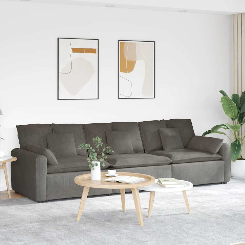 Canapé modulable avec coussins gris clair - XIOS
