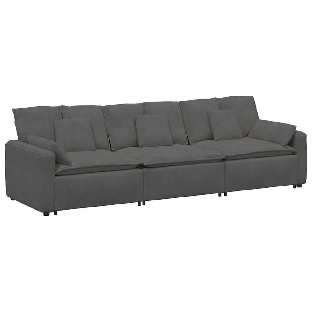 Canapé modulable avec coussins gris foncé - XIOS