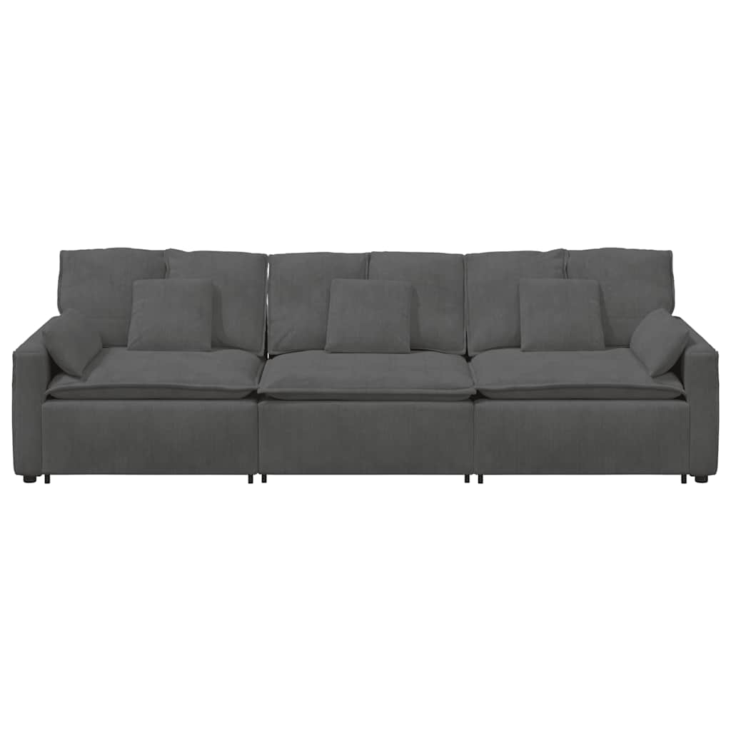 Canapé modulable avec coussins gris foncé - XIOS