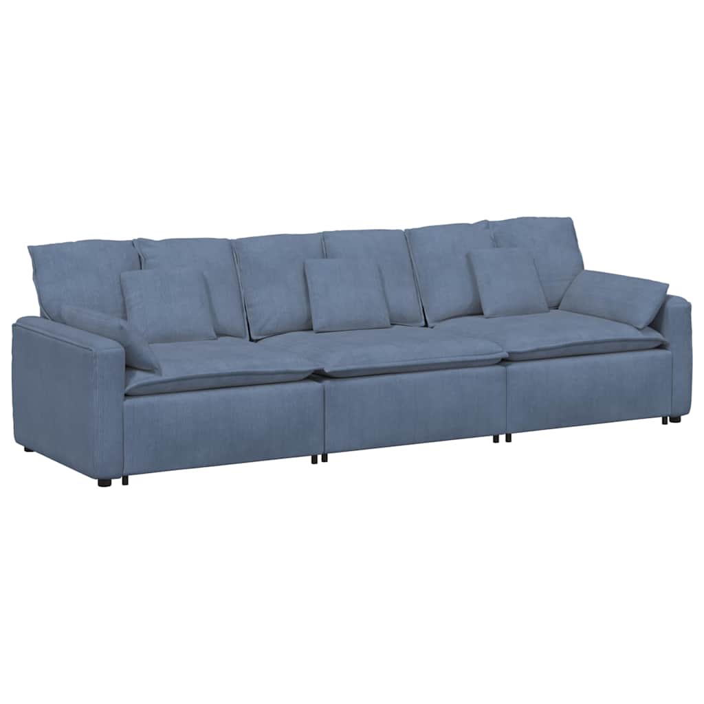 Canapé modulable avec coussins bleus - XIOS
